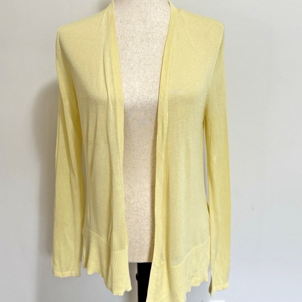 Ann Taylor Open Front Yellow Cardigan NEW WITH TAGS $70 Small Viscose Spring